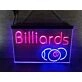 Billiards Two Tone Hanging Neon Sign