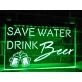 Save Water Drink Beer Hanging Neon Sign
