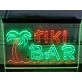 Tiki Bar Palm and Sea Two Tone Hanging Neon Sign