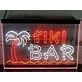 Tiki Bar Palm and Sea Two Tone Hanging Neon Sign