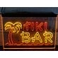 Tiki Bar Palm and Sea Two Tone Hanging Neon Sign