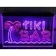 Tiki Bar Palm and Sea Two Tone Hanging Neon Sign