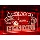 Welcome to the Man Cave Hanging Neon Sign