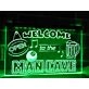Welcome to the Man Cave Hanging Neon Sign