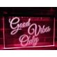 Good Vibes Only Hanging Neon Sign