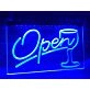 Open Wine Glass Hanging Neon Sign
