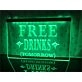 Free Drinks Tomorrow Hanging Neon Sign