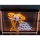 Pool Shark Two Tone Hanging Neon Sign