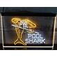 Pool Shark Two Tone Hanging Neon Sign