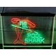 Pool Shark Two Tone Hanging Neon Sign