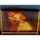 Pool Shark Two Tone Hanging Neon Sign