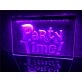 Party Time Hanging Neon Sign