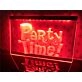 Party Time Hanging Neon Sign