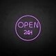 Customize 'OPEN 24H' neon sign