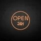 Customize 'OPEN 24H' neon sign