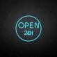 Customize 'OPEN 24H' neon sign