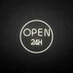 Customize 'OPEN 24H' neon sign
