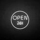 Customize 'OPEN 24H' neon sign