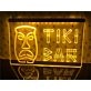 Tiki Bar Bamboo Mask Hanging Neon Sign