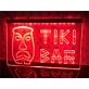 Tiki Bar Bamboo Mask Hanging Neon Sign