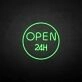 Customize 'OPEN 24H' neon sign