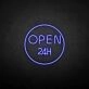 Customize 'OPEN 24H' neon sign