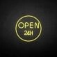 Customize 'OPEN 24H' neon sign