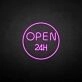 Customize 'OPEN 24H' neon sign