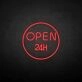 Customize 'OPEN 24H' neon sign