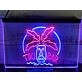 Tiki Bar Palm Mask Two Tone Hanging Neon Sign