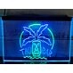 Tiki Bar Palm Mask Two Tone Hanging Neon Sign