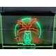 Tiki Bar Palm Mask Two Tone Hanging Neon Sign