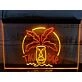 Tiki Bar Palm Mask Two Tone Hanging Neon Sign
