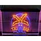 Tiki Bar Palm Mask Two Tone Hanging Neon Sign