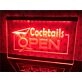 Cocktails Open Hanging Neon Sign