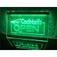 Cocktails Open Hanging Neon Sign
