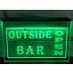 Outside Bar Open Hanging Neon Sign