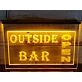 Outside Bar Open Hanging Neon Sign