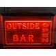 Outside Bar Open Hanging Neon Sign