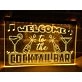 Welcome to the Cocktail Bar Hanging Neon Sign