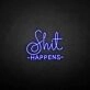 'Shit happens' neon sign