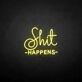 'Shit happens' neon sign