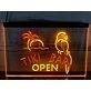 Tiki Bar Open Two Tone Hanging Neon Sign