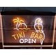 Tiki Bar Open Two Tone Hanging Neon Sign