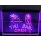 Tiki Bar Open Two Tone Hanging Neon Sign