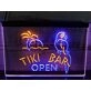Tiki Bar Open Two Tone Hanging Neon Sign