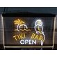 Tiki Bar Open Two Tone Hanging Neon Sign