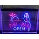 Tiki Bar Open Two Tone Hanging Neon Sign