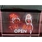 Tiki Bar Open Two Tone Hanging Neon Sign