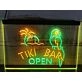 Tiki Bar Open Two Tone Hanging Neon Sign